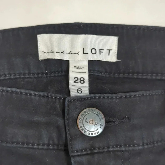 Ann Taylor Loft Leggings Brushed Sateen in Marisa Fit, Color Black Size 6 - Picture 12 of 13